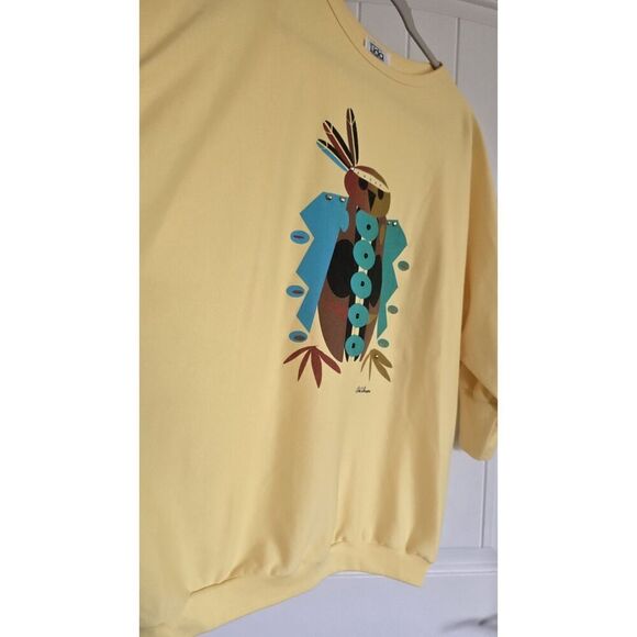 Vintage Lida Soeurs Top One Size Southwest Embellished Graphic Wearable Art - Picture 2 of 13
